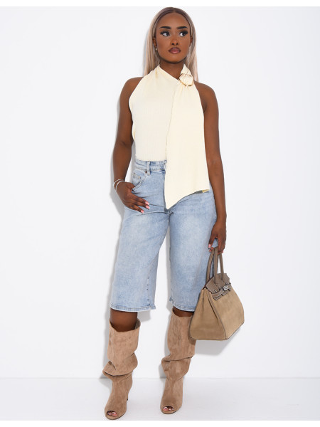 Jeans-Bermudas im Carpenter-Stil