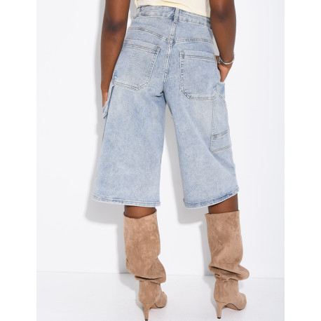 Jeans-Bermudas im Carpenter-Stil