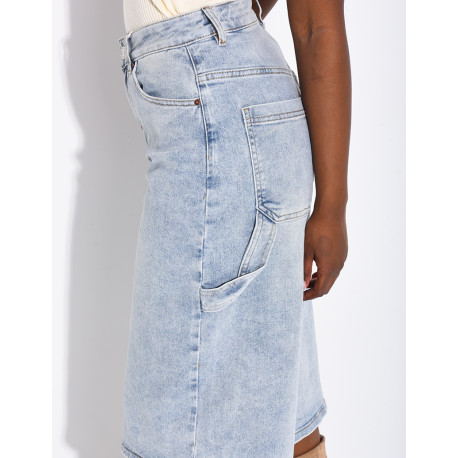 Jeans-Bermudas im Carpenter-Stil