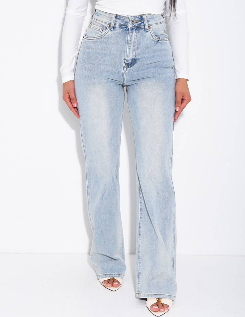 Jeans mit geradem Schnitt,...