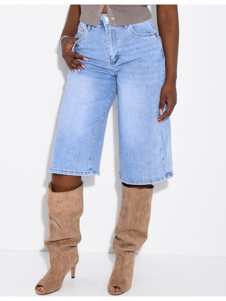 Jeans-Bermudas im Carpenter-Stil