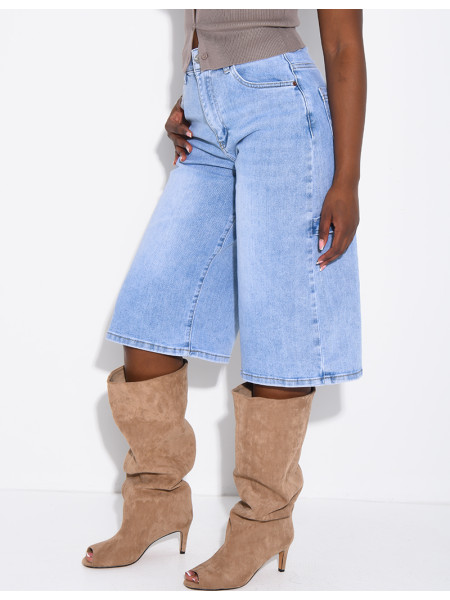 Jeans-Bermudas im Carpenter-Stil