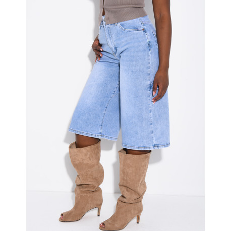 Jeans-Bermudas im Carpenter-Stil