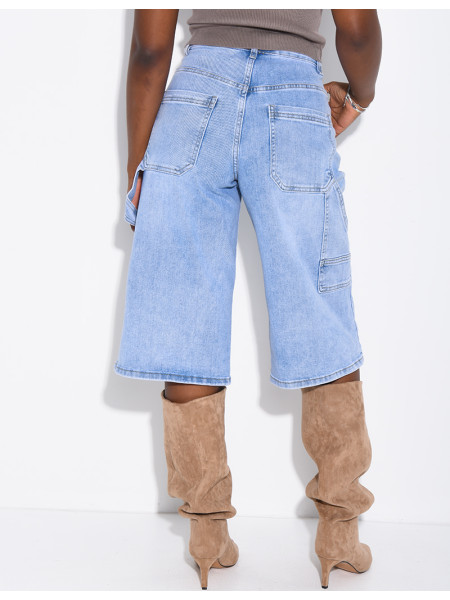 Jeans-Bermudas im Carpenter-Stil