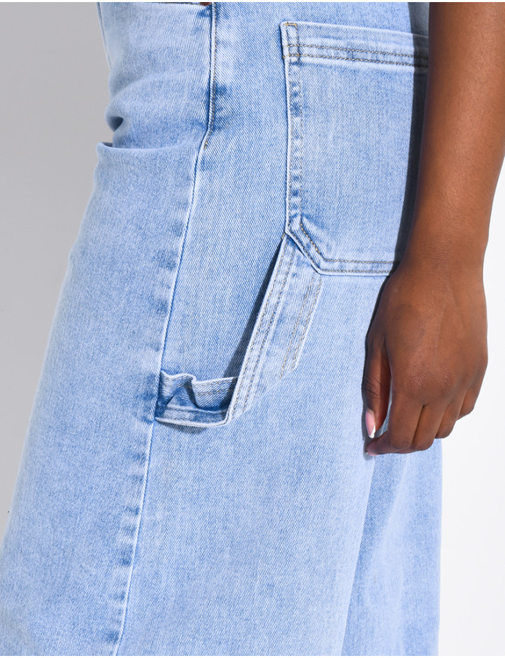 Jeans-Bermudas im Carpenter-Stil