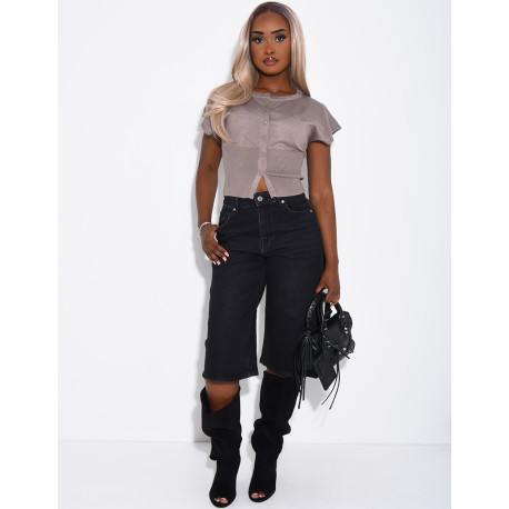 Jeans-Bermudas im Carpenter-Stil