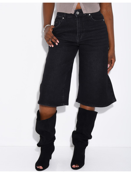 Jeans-Bermudas im Carpenter-Stil