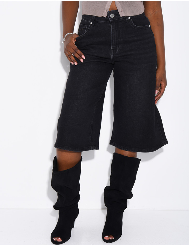 Jeans-Bermudas im Carpenter-Stil