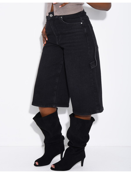 Jeans-Bermudas im Carpenter-Stil