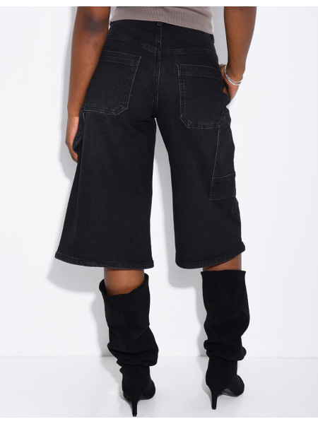 Jeans-Bermudas im Carpenter-Stil