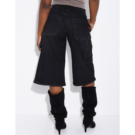 Jeans-Bermudas im Carpenter-Stil