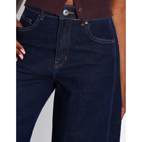 Loose-fit denim Bermuda shorts