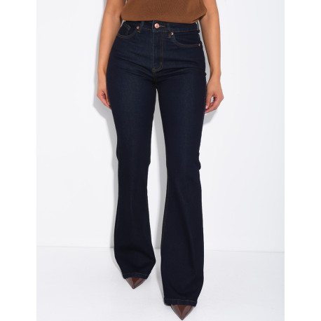 Stretch-Skinny-Jeans mit ausgestelltem Saum