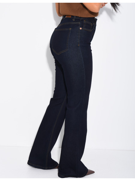 Stretch-Skinny-Jeans mit ausgestelltem Saum