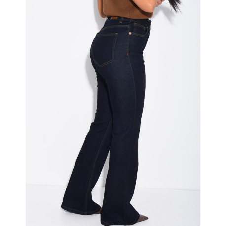 Stretch-Skinny-Jeans mit ausgestelltem Saum