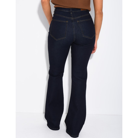Stretch-Skinny-Jeans mit ausgestelltem Saum