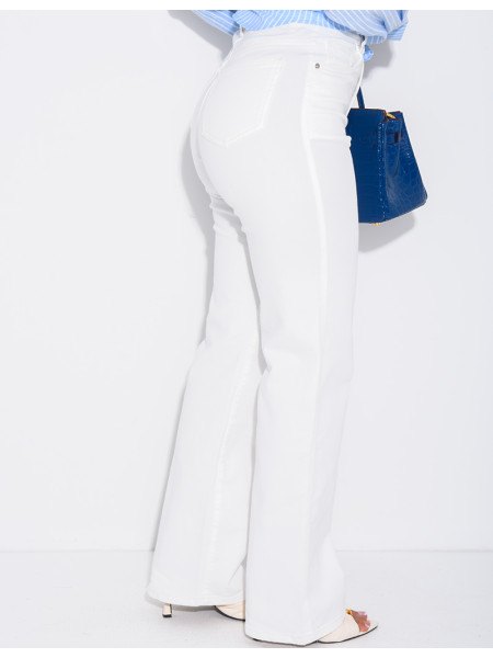 Jeans coupe droite stretch taille haute