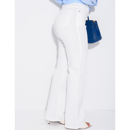 Jeans coupe droite stretch taille haute