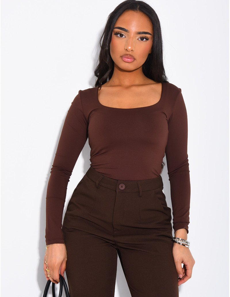 Top manches longues moulant...