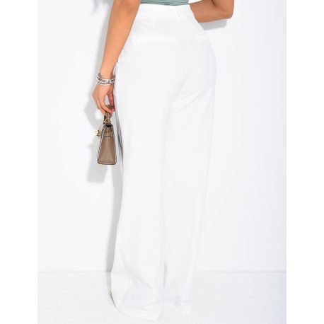 Pantalon de tailleur coupe droite