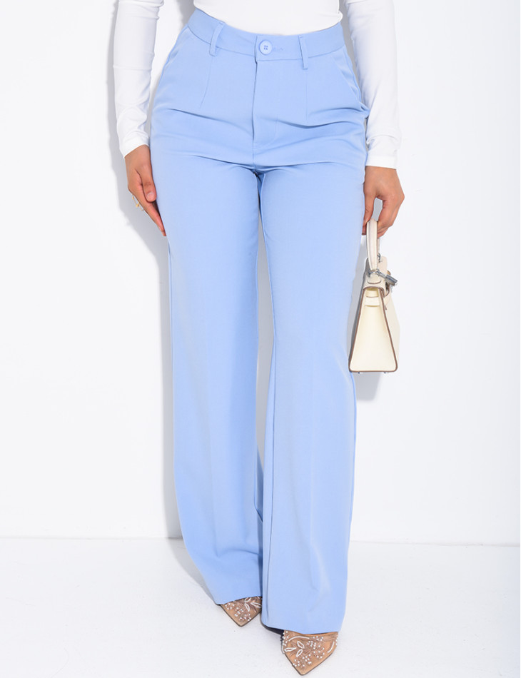Pantalon de tailleur coupe droite