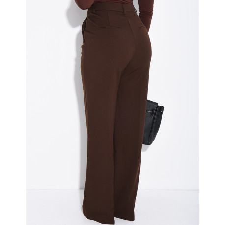 Pantalon de tailleur coupe droite