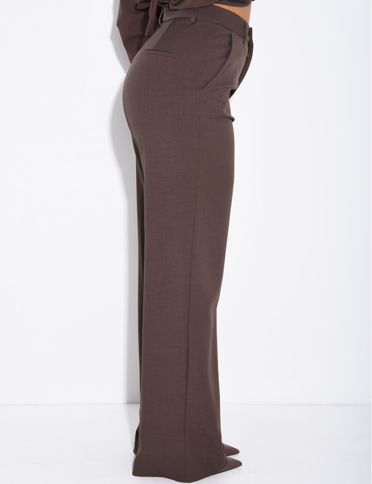 Pantalon de tailleur coupe droite