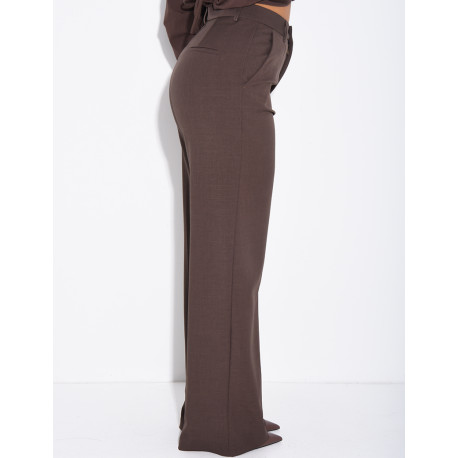 Pantalon de tailleur coupe droite