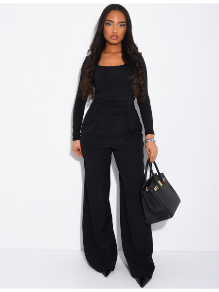 Pantalon de tailleur coupe large