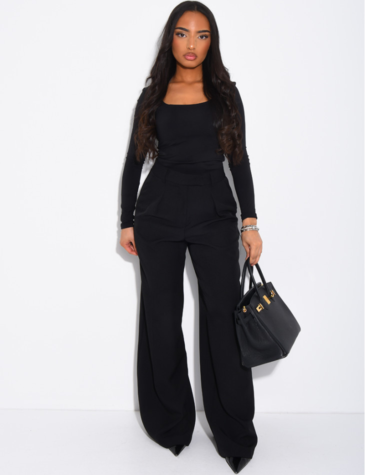 Pantalon de tailleur coupe large