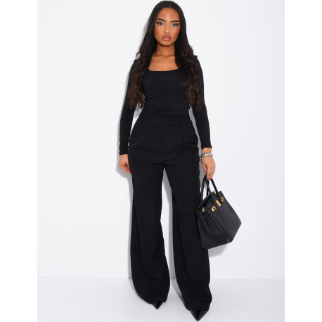 Pantalon de tailleur coupe large