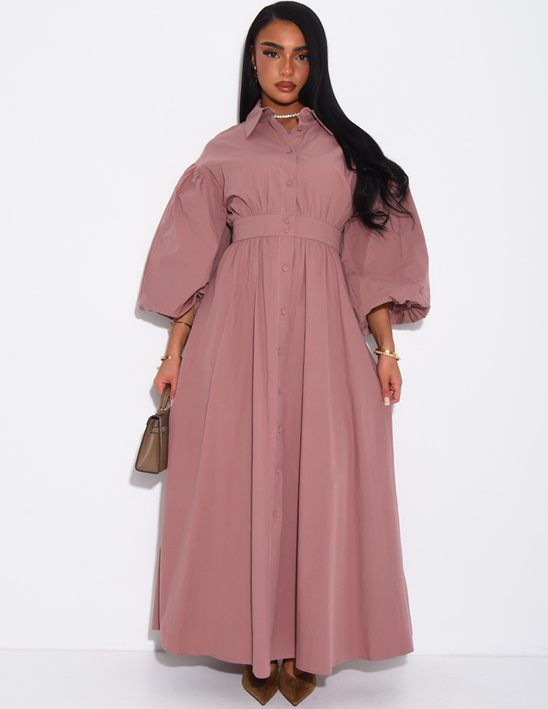 Robe longue bouffante en...