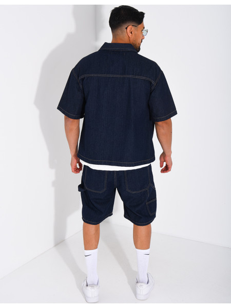 Ensemble en jeans short et chemise