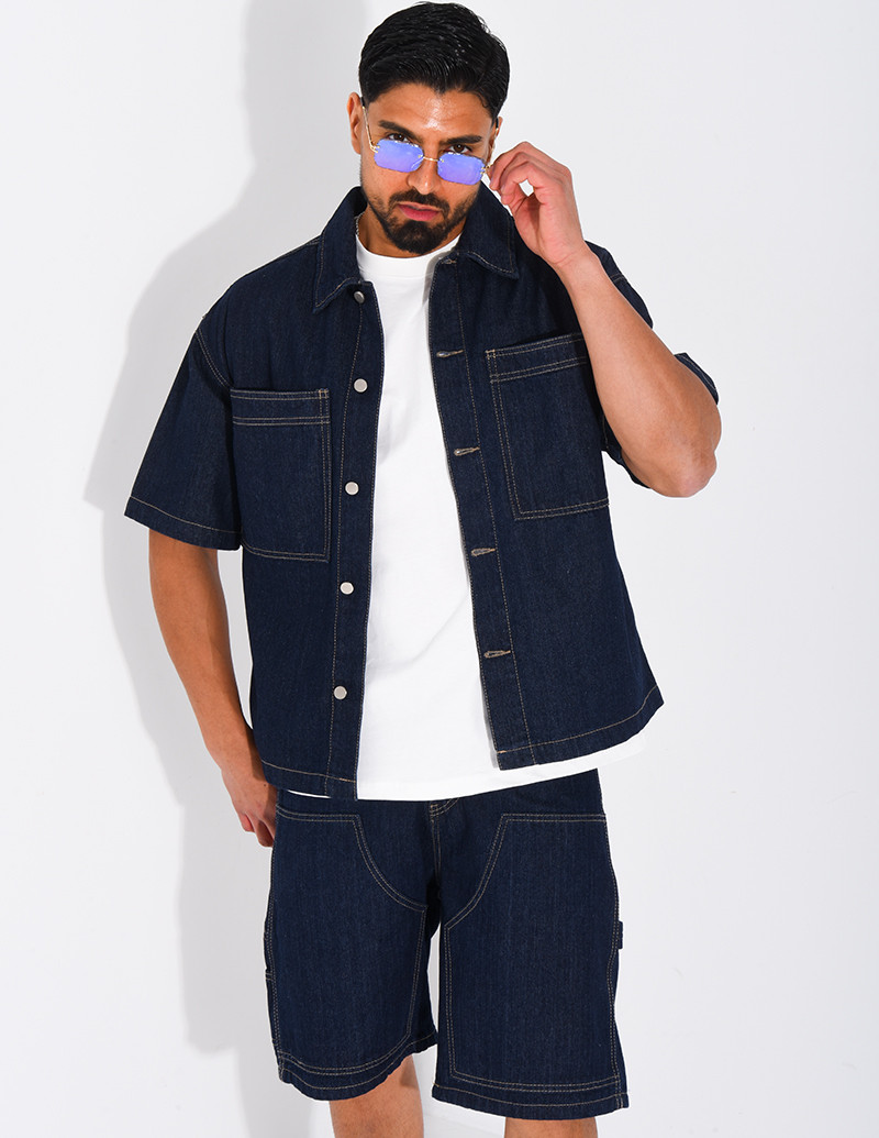 Ensemble en jeans short et...