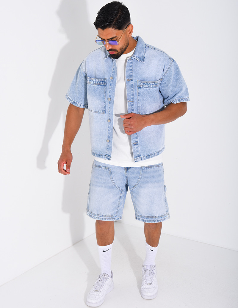 Ensemble en jeans short et...