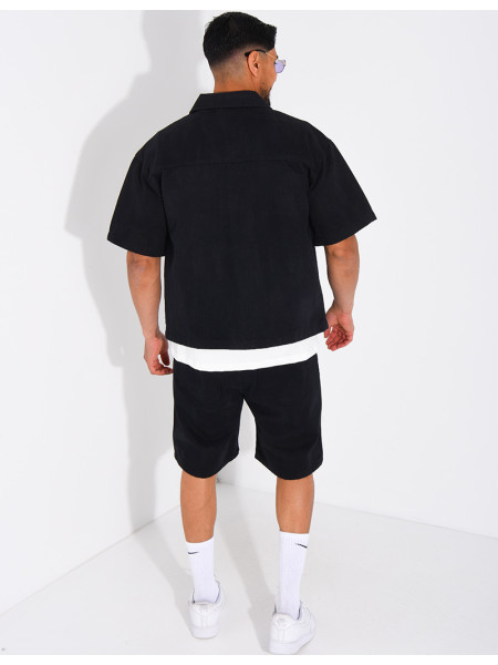 Ensemble en jeans short et chemise