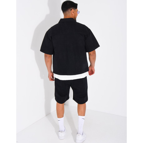 Ensemble en jeans short et chemise