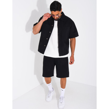 Ensemble en jeans short et chemise