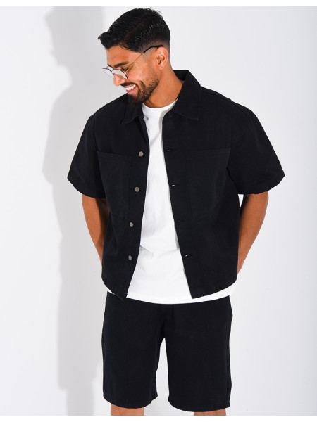 Ensemble en jeans short et chemise