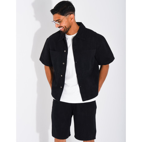 Ensemble en jeans short et chemise