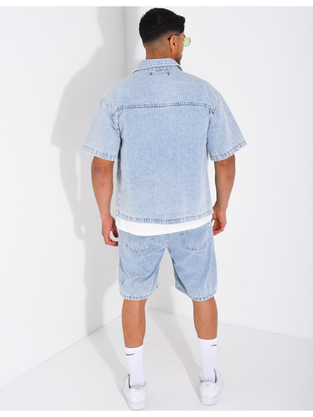 Ensemble en jeans short et chemise