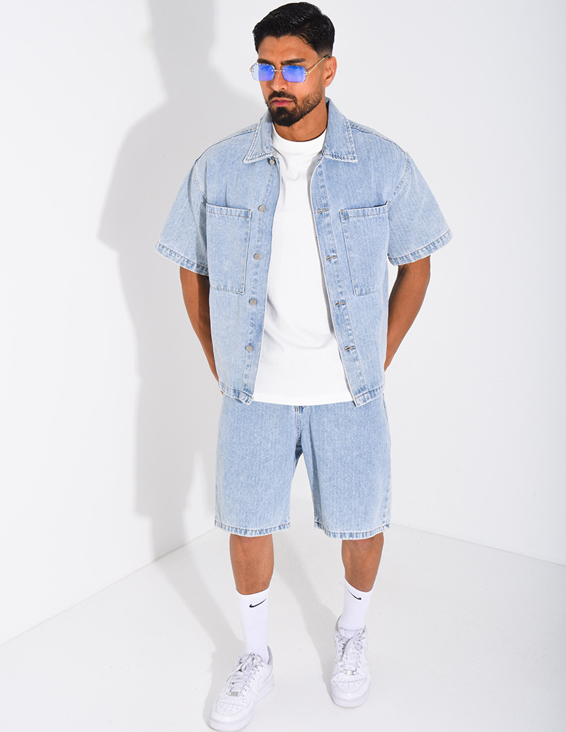 Ensemble en jeans short et...