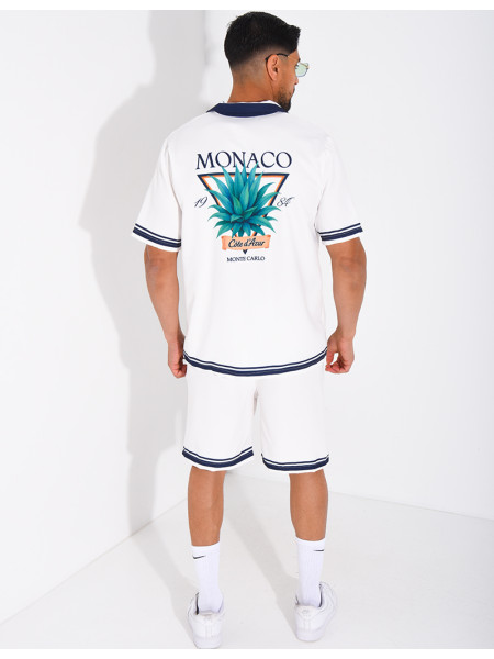 Ensemble short et chemise "Monaco Côte d'Azur"