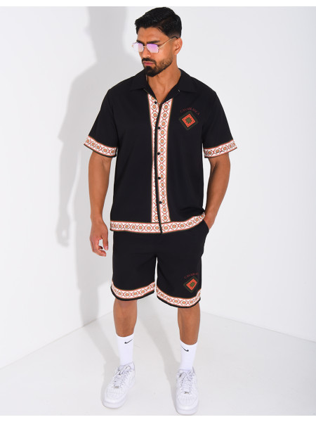 Ensemble short et chemise "Casablanca"
