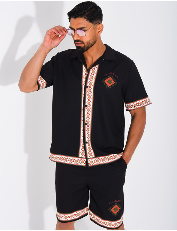 Ensemble short et chemise "Casablanca"