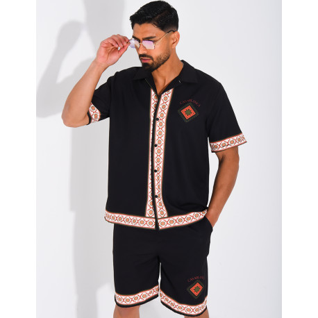 Ensemble short et chemise "Casablanca"