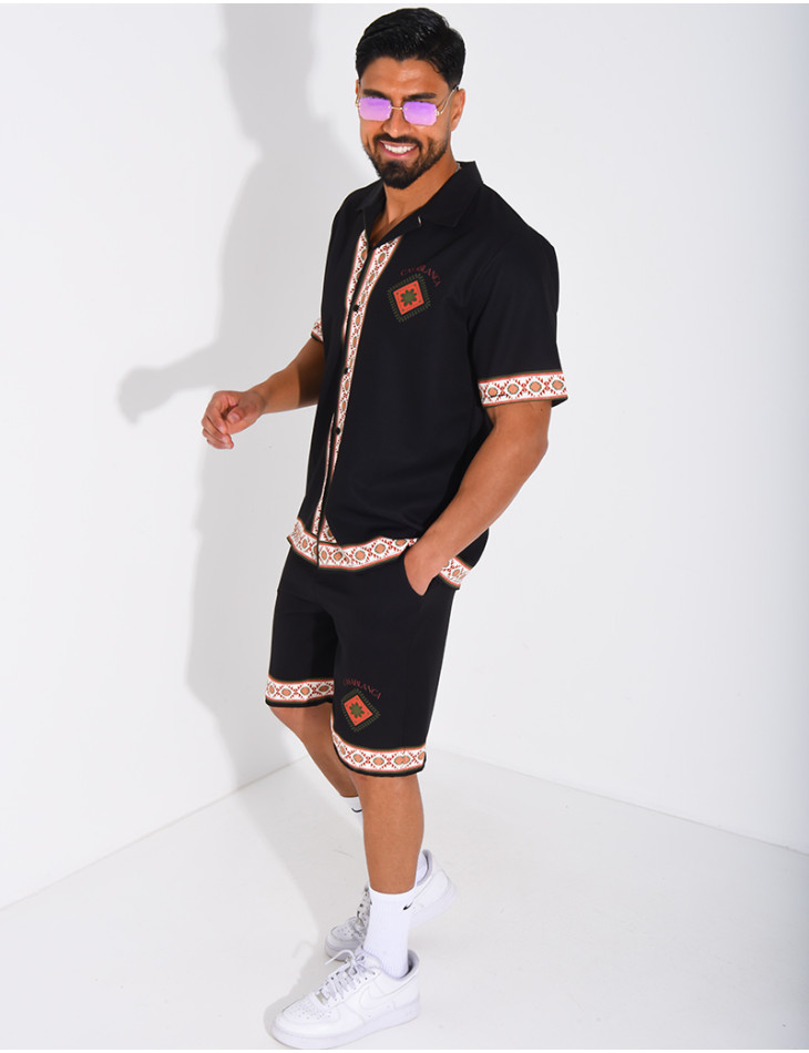 Ensemble short et chemise "Casablanca"