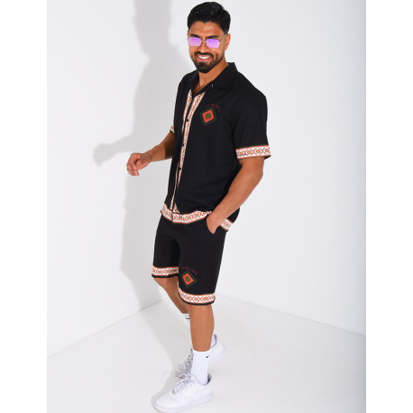 Ensemble short et chemise "Casablanca"
