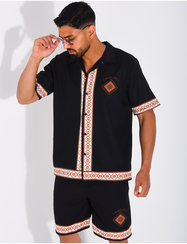 Ensemble short et chemise "Casablanca"