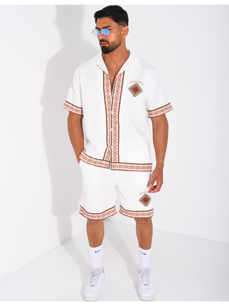 Ensemble short et chemise "Casablanca"